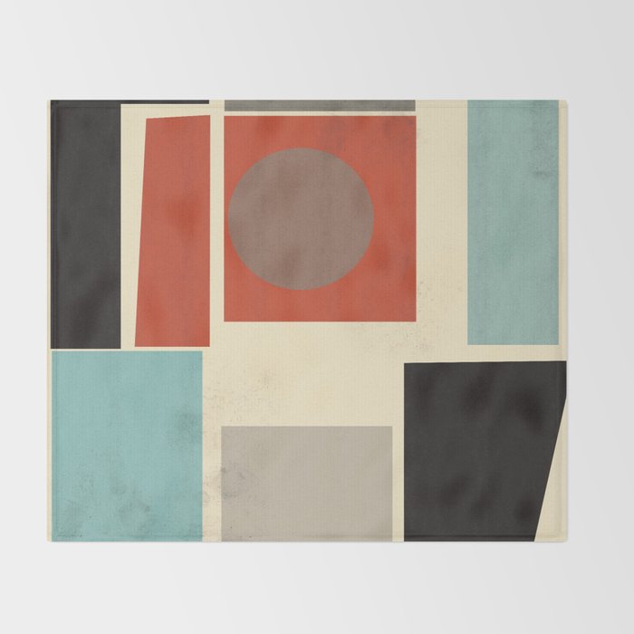 Geometric Composition Square  Throw Blanket Gallery Image 2