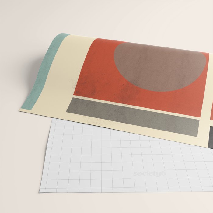 Geometric Composition Square  Wrapping Paper Gallery Image 2
