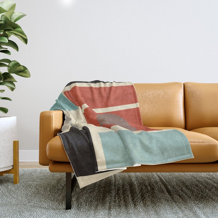 Geometric Composition Square  Throw Blanket Gallery Image 1