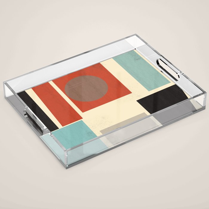 Geometric Composition Square  Acrylic Tray Gallery Image 1