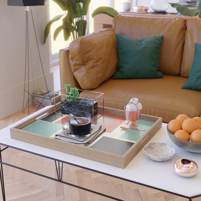 Geometric Composition Square  Serving Tray Gallery Image 2