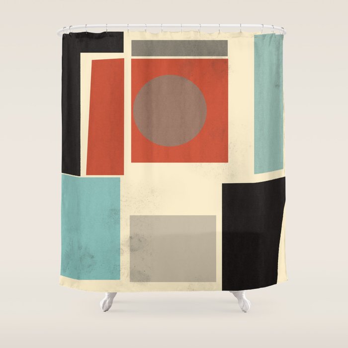 Geometric Composition Square  Shower Curtain Gallery Image 1