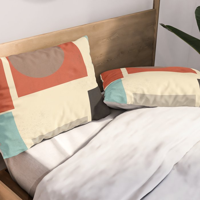 Geometric Composition Square  Pillow Sham Gallery Image 2
