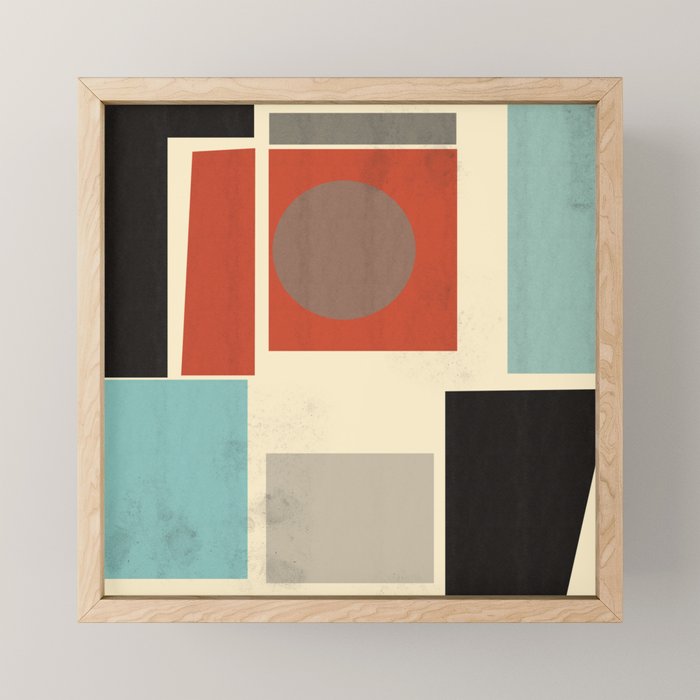 Geometric Composition Square  Mini Art Print Gallery Image 1