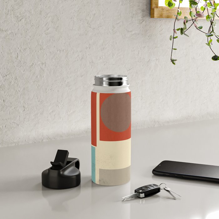Geometric Composition Square  Water Bottle Gallery Image 4