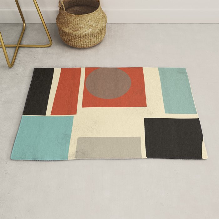 Geometric Composition Square  Rug Gallery Image 1