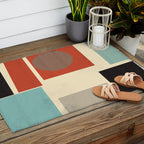 Geometric Composition Square  Outdoor Rug Gallery Image 2