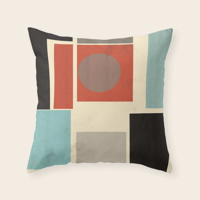 Geometric Composition Square  Throw Pillow Gallery Image 6