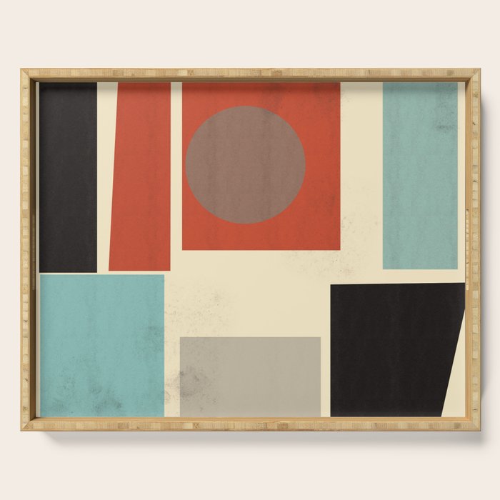 Geometric Composition Square  Serving Tray Gallery Image 1