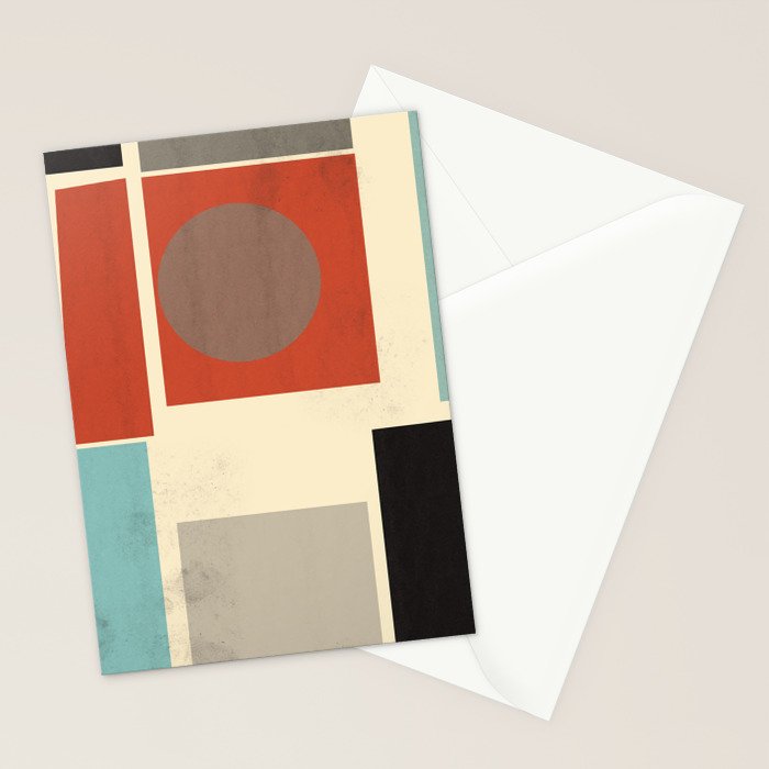 Geometric Composition Square  Stationery Card Gallery Image 2