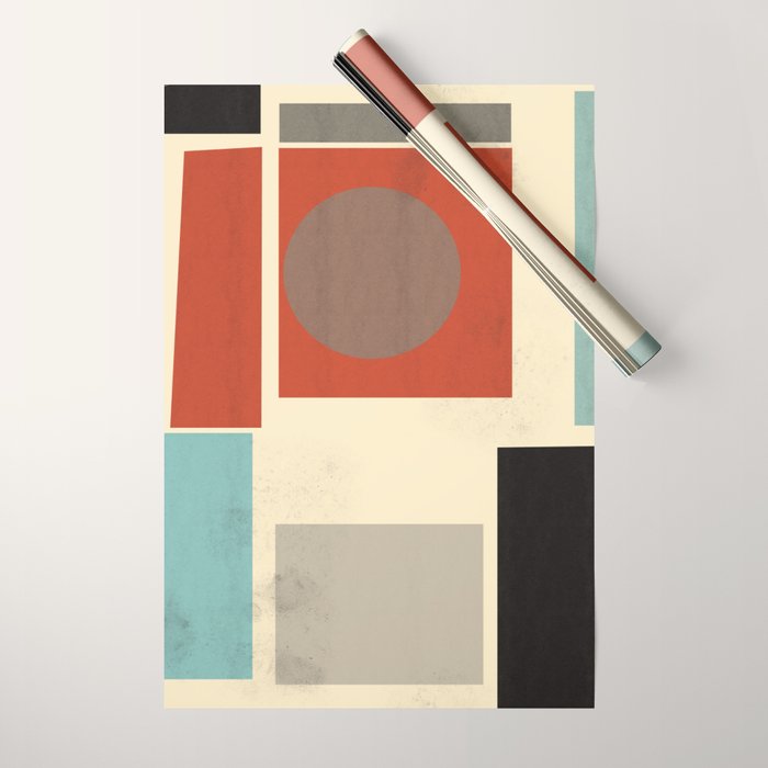 Geometric Composition Square  Wrapping Paper Gallery Image 1