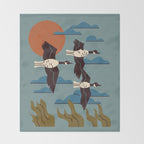 Geese Flying South Throw Blanket Gallery Image 2