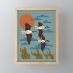 Geese Flying South Mini Art Print Gallery Image 1