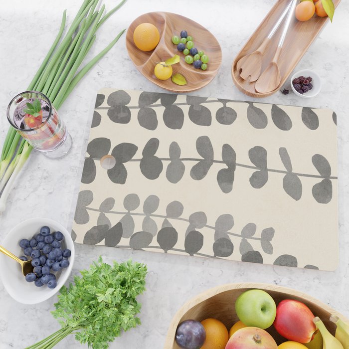 Minimal Abstract Leaves 19 Cutting Board Gallery Image 2