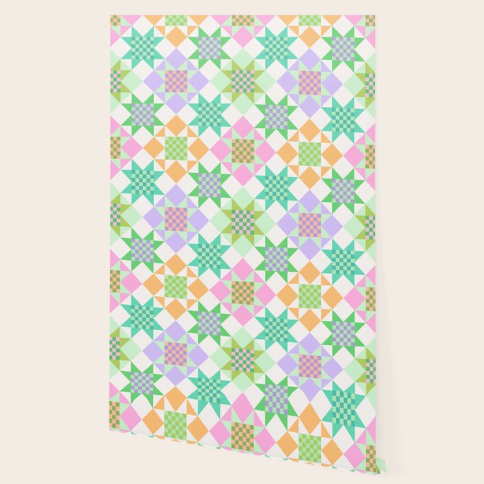 Checkerboard Quilt - Pastel Colors Wallpaper Gallery Image 2