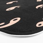 Yin and yang black and white Bath Mat Gallery Image 3