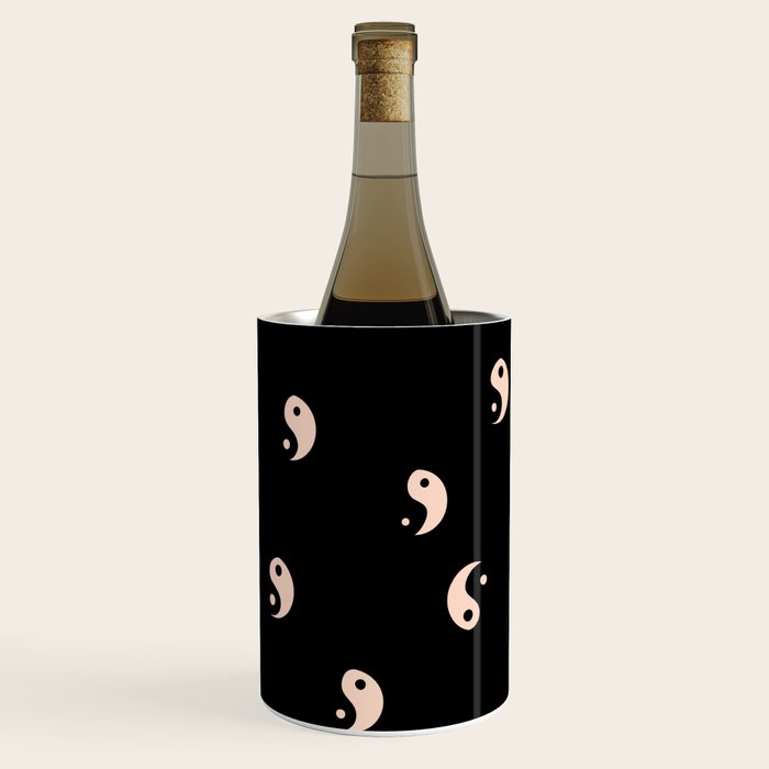Yin and yang black and white Wine Chiller Gallery Image 1