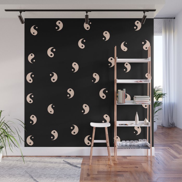 Yin and yang black and white Wall Mural Gallery Image 1