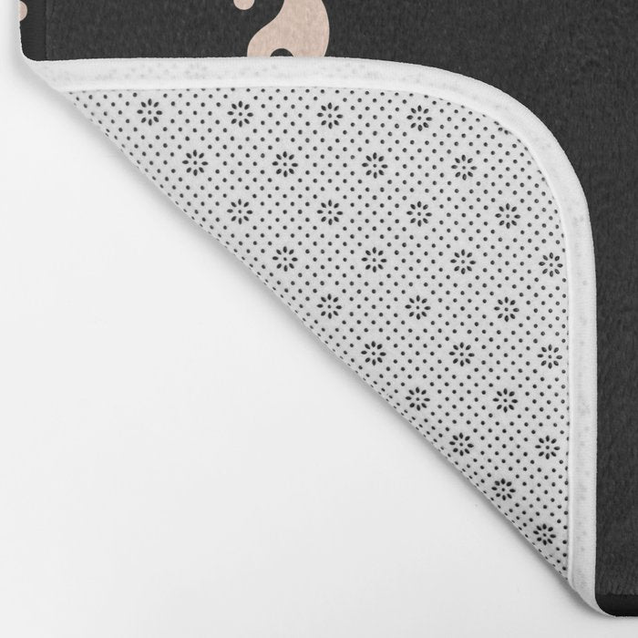 Yin and yang black and white Bath Mat Gallery Image 2