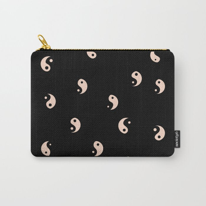 Yin and yang black and white Carry All Pouch Gallery Image 1