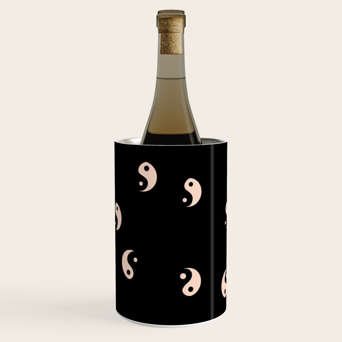 Yin and yang black and white Wine Chiller Gallery Image 3