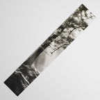 Pathway of light, sunlight and sunbeams in forest black and white photograph by J W Chapman Taylor Table Runner Gallery Image 3