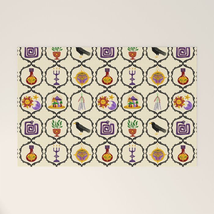 Whimsigothic Witch Mystical Magic Welcome Mat Gallery Image 1