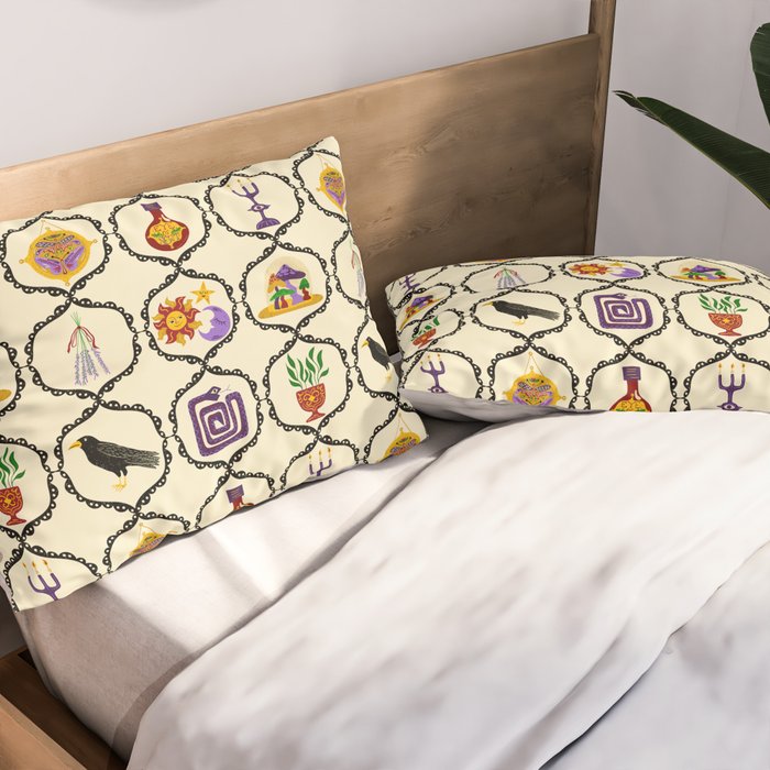 Whimsigothic Witch Mystical Magic Pillow Sham Gallery Image 2