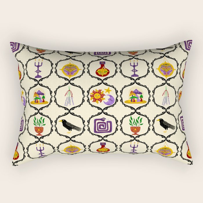Whimsigothic Witch Mystical Magic Rectangular Pillow Gallery Image 2