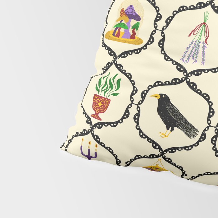 Whimsigothic Witch Mystical Magic Pillow Sham Gallery Image 4