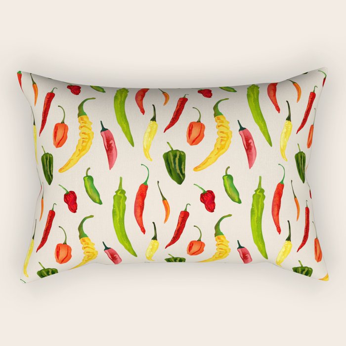 Hot Stuff Peppers Rectangular Pillow Gallery Image 1