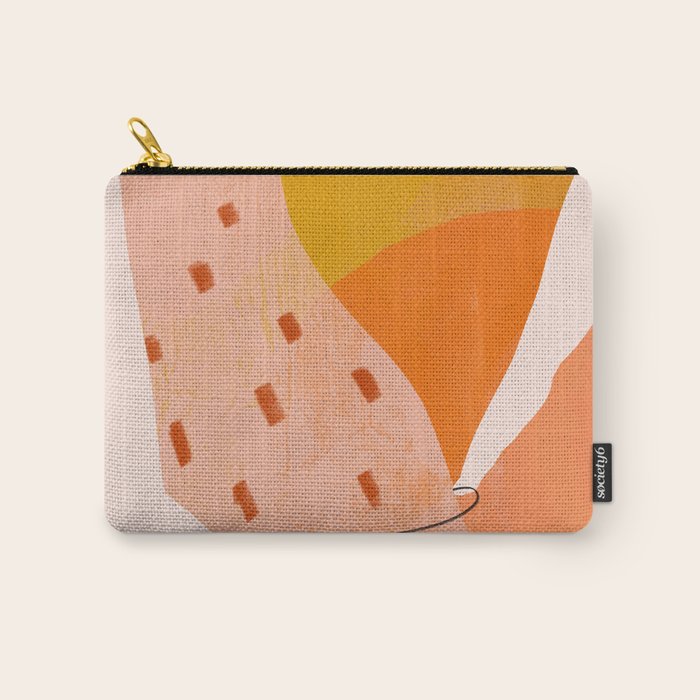 Abstract Sherbet Shapes Of Orange And Yellow. Carry All Pouch Gallery Image 1