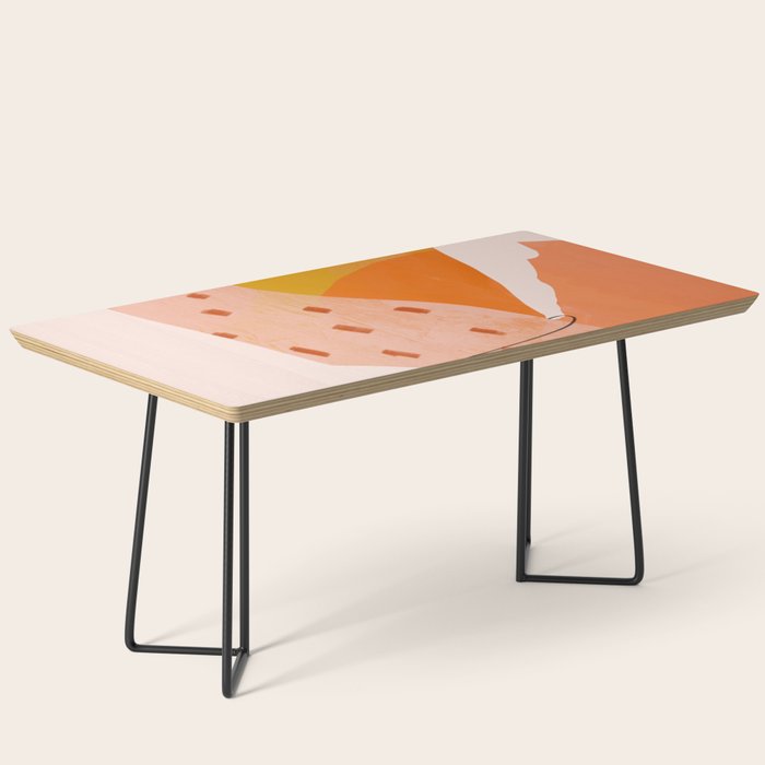 Abstract Sherbet Shapes Of Orange And Yellow. Coffee Table Gallery Image 1
