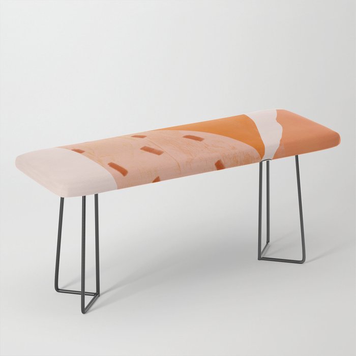 Abstract Sherbet Shapes Of Orange And Yellow. Bench Gallery Image 1