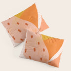 Abstract Sherbet Shapes Of Orange And Yellow. Pillow Sham Gallery Image 3