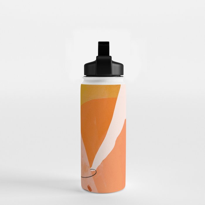 Abstract Sherbet Shapes Of Orange And Yellow. Water Bottle Gallery Image 2