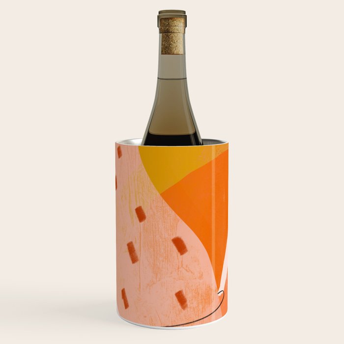 Abstract Sherbet Shapes Of Orange And Yellow. Wine Chiller Gallery Image 1