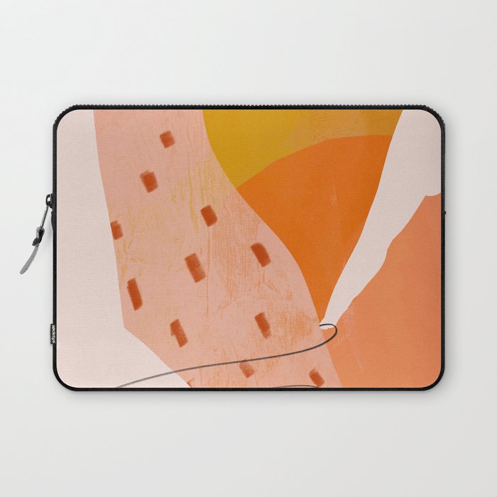 Abstract Sherbet Shapes Of Orange And Yellow. Laptop Sleeve Gallery Image 1