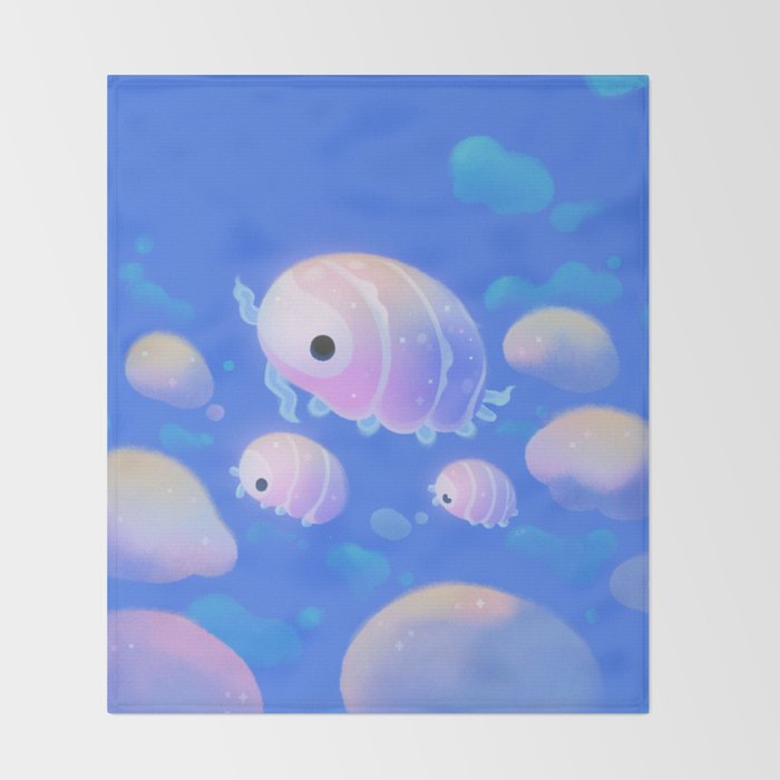 Cloud isopod Throw Blanket Gallery Image 2