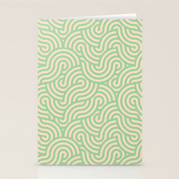 SWIRL Lime and Almond Stationery Card Gallery Image 2