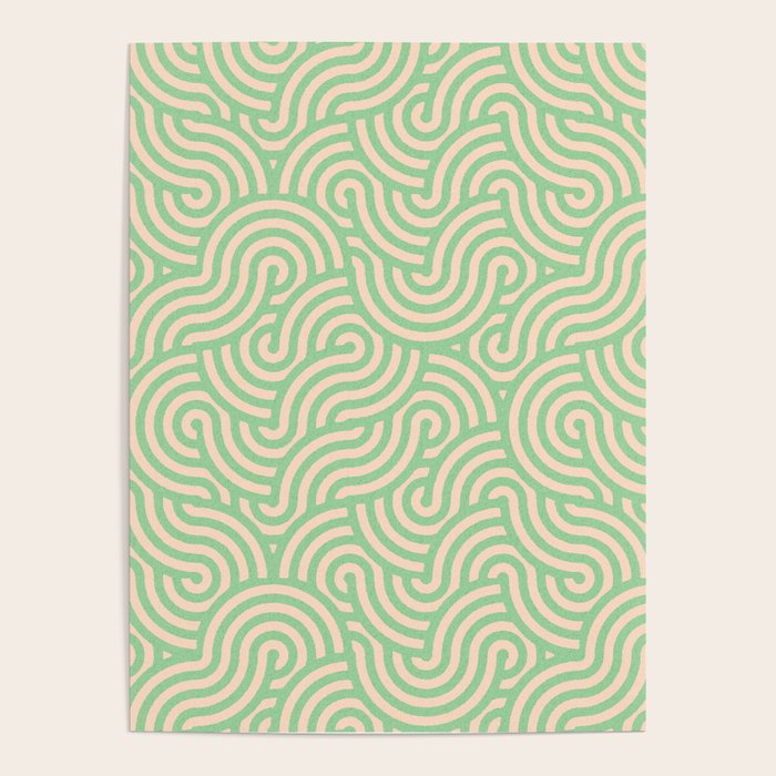 SWIRL Lime and Almond Poster Gallery Image 4