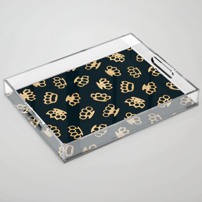 Brass Knuckles With Good Thoughts Acrylic Tray Gallery Image 1