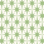 Mid Century Modern Atomic Stars Retro Starbursts Light Sage Green and Cream Pattern Coffee Mug Gallery Image 2