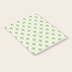 Mid Century Modern Atomic Stars Retro Starbursts Light Sage Green and Cream Pattern Notebook Gallery Image 2
