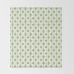 Mid Century Modern Atomic Stars Retro Starbursts Light Sage Green and Cream Pattern Throw Blanket Gallery Image 2