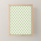 Mid Century Modern Atomic Stars Retro Starbursts Light Sage Green and Cream Pattern Mini Art Print Gallery Image 1
