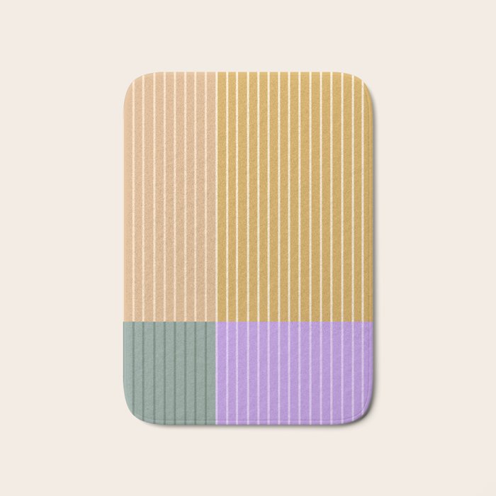 Color Block Line Abstract XLIII Bath Mat Gallery Image 1