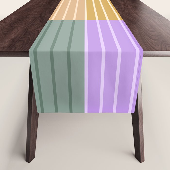 Color Block Line Abstract XLIII Table Runner Gallery Image 1
