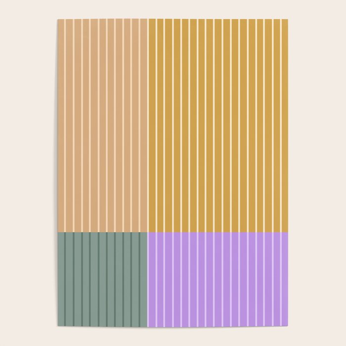 Color Block Line Abstract XLIII Poster Gallery Image 1