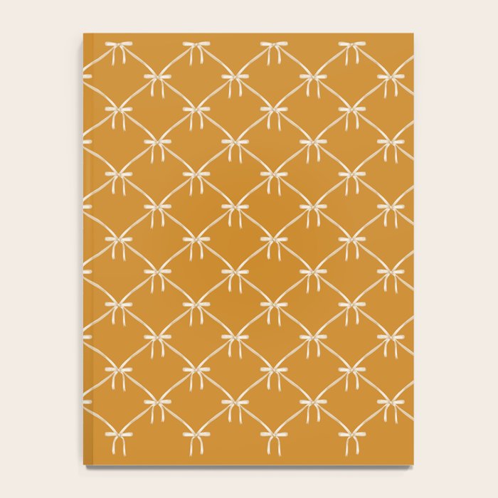 Bows & Ribbons Pattern XVIII Orange Notebook Gallery Image 4